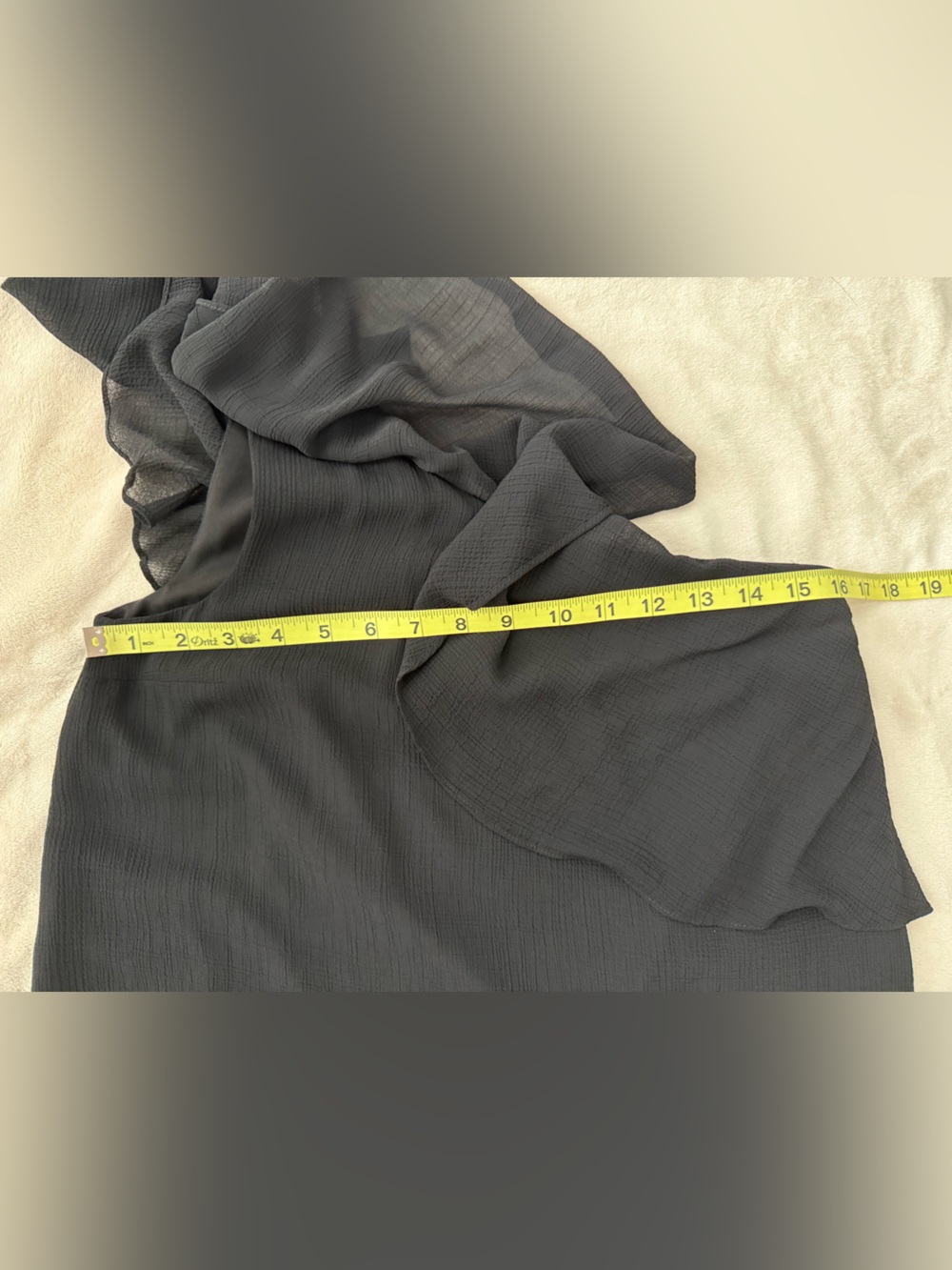 Cece One-Shoulder Black Ruffle Dress - Picture 10 of 11